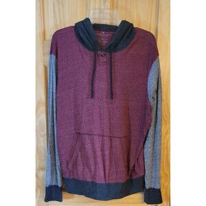 American Eagle Mens L Classic Fit Maroon Long Sleeve Hoodie Pocket